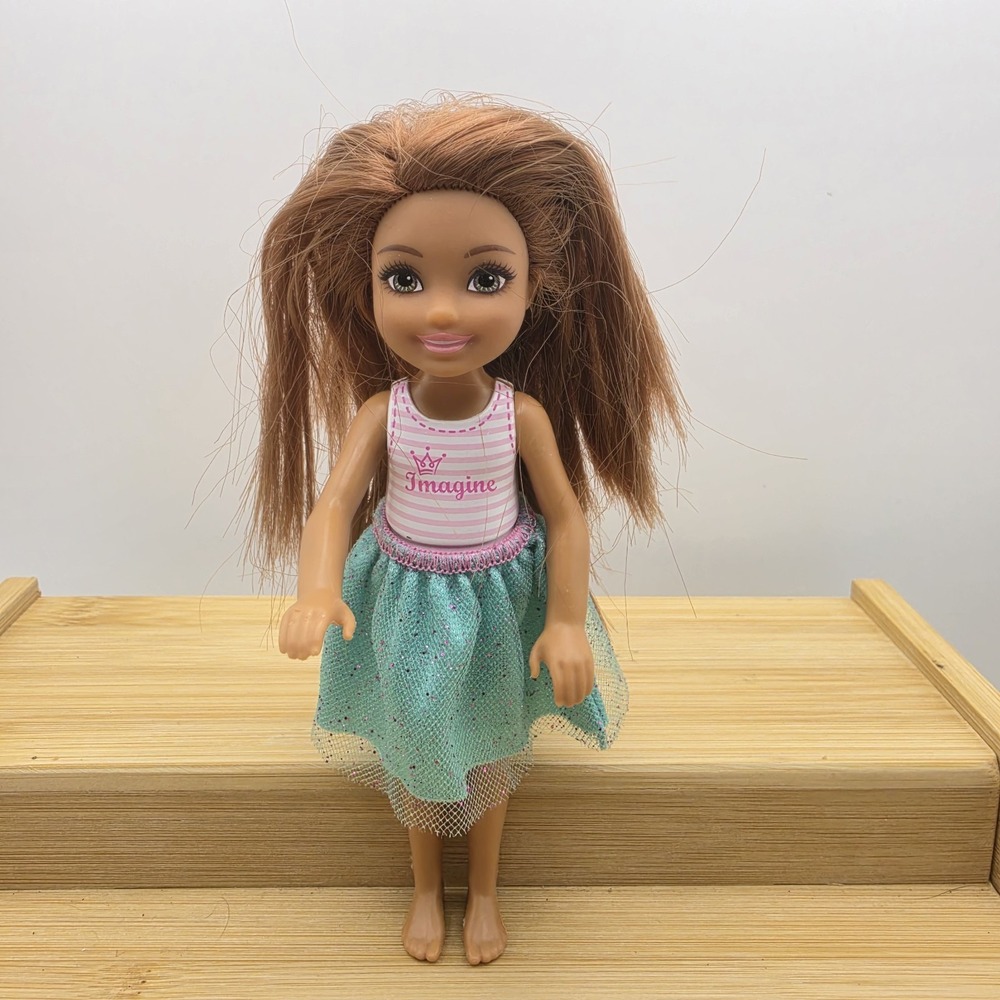 2016 Barbie Sister Chelsea Princess Latina Hispanic Doll Glitter Skirt Imagine